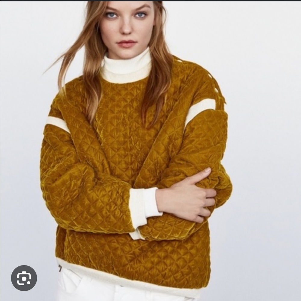 Zara gold quilted top